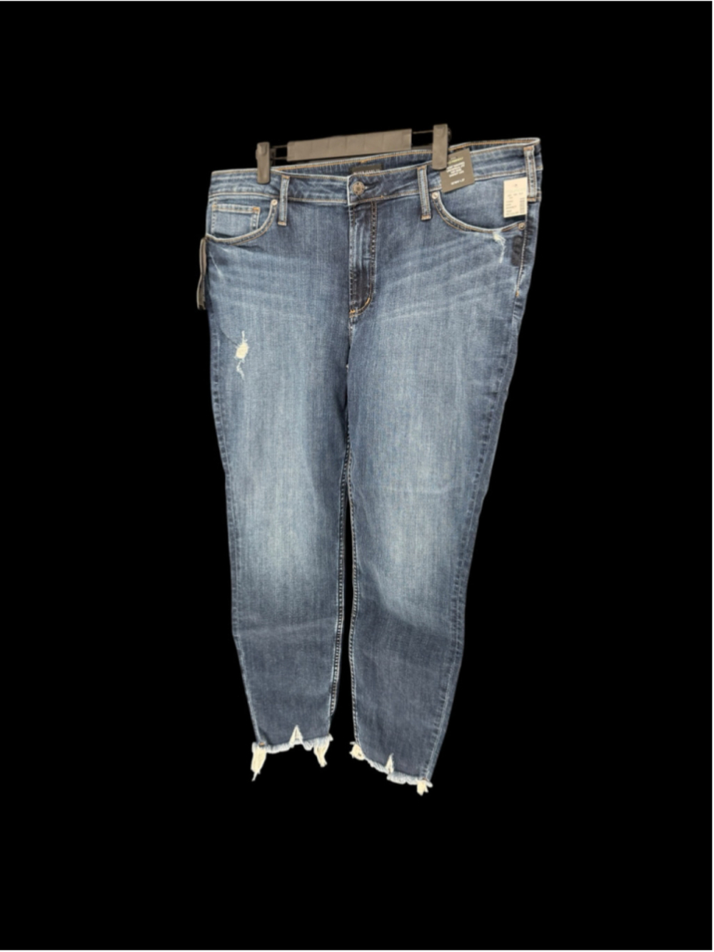 Women's Silver Jeans Co. Mid Rise Skinny Ankle Jeans Blue Size 18W